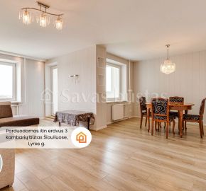 Parduodamas itin erdvus 3 kambarių butas &Scaron;iauliuose, Lyros g., pro kurio langus atsiveria plati miesto panorama!