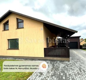 Parduodamas kompaktiškas 1 aukšto gyvenamasis namas Narvydžių k., Skuodo r., Sodo takas 14