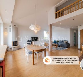 Parduodamas per du aukštus, išskirtinis 4 k. butas miesto centre, Dvaro g. 50, Šiauliuose