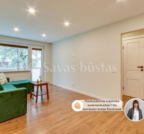 Parduodamas renovuotame name, po kapitalinio remonto šiuolaikiško interjero 1 kambario butas, Tilžės g. 40, Šiauliuose