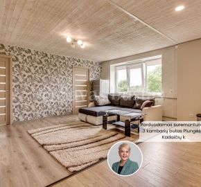 Parduodamas suremontuotas 3 kambarių butas Plungės r., Kadaičių k., Blendžiavos g. 12.
