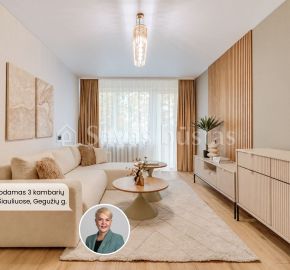 Parduodamas &scaron;viesus ir jaukiai atnaujintas 3 kambarių butas &Scaron;iauliuose, Gegužių g. 46