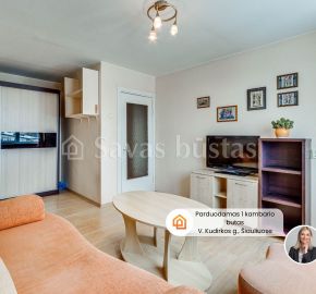 Parduodamas tvarkingas 1 kambario butas V. Kudirkos g. 48, Šiauliuose