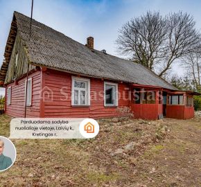 Vienkiemyje parduodama sodyba su 41,00 aro sklypu, Laivių k., Pievų g. 14, Kretingos r.
