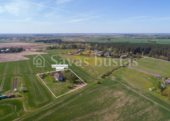Erdvus mūrinis namas Panevėžio r., Nausodės k., Pušynėlio g. su 44,38 arų sklypu