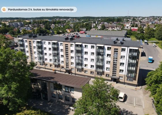 IŠMOKĖTA RENOVACIJA! Parduodamas 2 k. butas centre, Gedimino g., Telšiuose