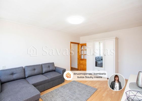 Išnuomojamas erdvus 1 kambario butas centrinėje miesto dalyje, Basanavičiaus g. 18A, Šiauliuose