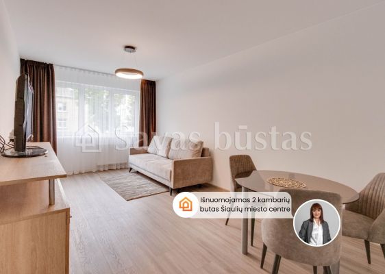 I&scaron;nuomojamas naujai kapitaliai suremontuotas 2 kambarių butas A. J. Greimo g. 62, &Scaron;iauliuose