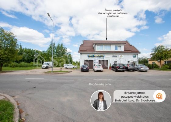 I&scaron;nuomojamos įrengtos 20,59 kv. m komercinės paskirties patalpos/kabinetas Statybininkų g. 21C, &Scaron;iauliai