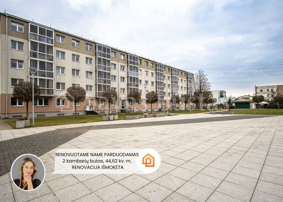 Pačiame Jonavos centre, RENOVUOTAME NAME, Ralio g.8, parduodamas 2 kambarių butas.