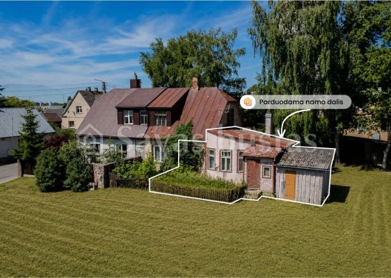 Parduodama 2 kambarių namo dalis su atskiru įėjimu Vaižganto g. 15, Panevėžyje, &scaron;alia Kristaus Karaliaus Katedros