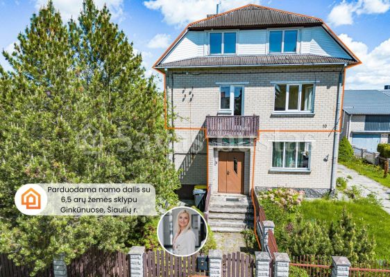 Parduodama namo dalis su 6,5 arų žemės sklypu Užuovėjos g., Ginkūnų k., &Scaron;iaulių r.