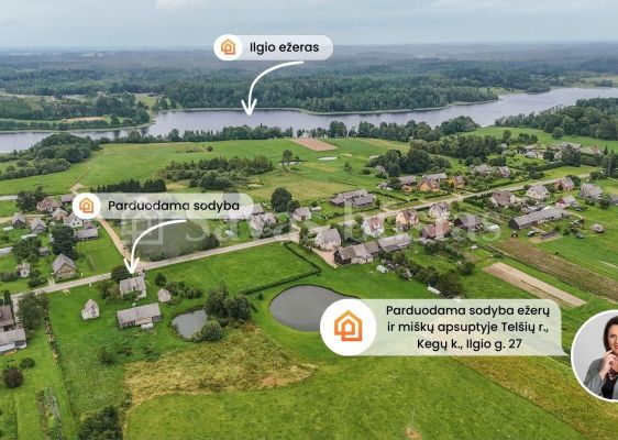 Parduodama sodyba ežerų ir miškų apsuptyje, Telšių r., Kegų k., Ilgio g. 27