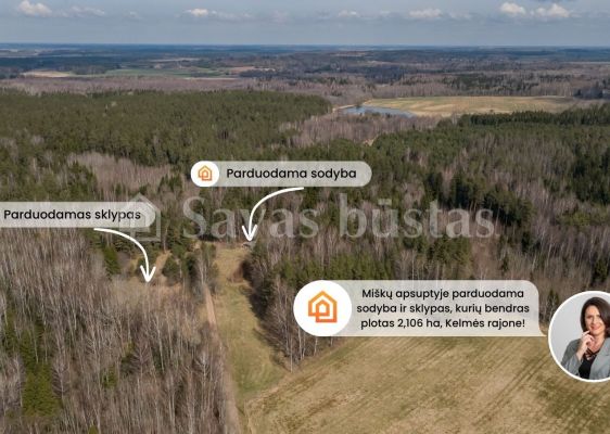 Parduodama sodyba gamtos apsuptyje, netoli Svilės &scaron;altinių &ndash; Gudmoni&scaron;kės k., Kelmės r.