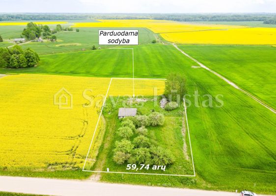 Parduodama sodyba su 59,74 arų namų valdos sklypu Aušrėnų k., Radviliškio r.