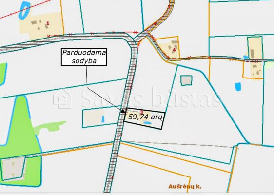 Parduodama sodyba su 59,74 arų namų valdos sklypu Aušrėnų k., Radviliškio r.