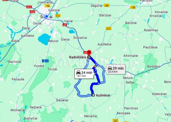 Parduodama sodyba su 59,74 arų namų valdos sklypu Aušrėnų k., Radviliškio r.