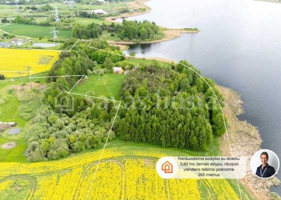 Parduodama sodyba su 5,86 ha. žemės sklypu, Elekrėnų sav., Obenių k.