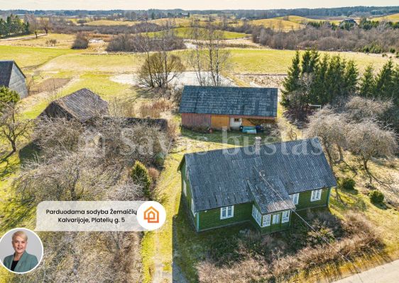 Parduodama sodyba su 7,36 ha bendro ploto sklypais Platelių g. 5, Žemaičių Kalvarijoje, Plungės r.