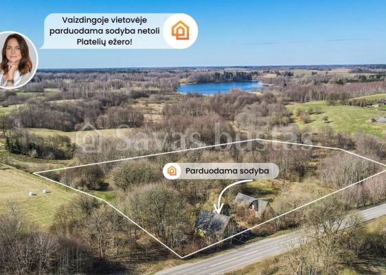 Parduodama sodyba vaizdingoje vietovėje su 4,40 ha sklypu Plungės r., Vydeikių k., Tėvi&scaron;kės g.