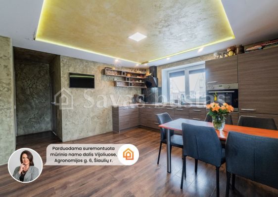 Parduodama suremontuota mūrinio namo dalis Vijoliuose, Agronomijos g. 6, &Scaron;iaulių r.