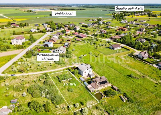 Parduodamas 15 arų namų valdos sklypas Alyvų g., Vinkšnėnų k., Šiaulių r.