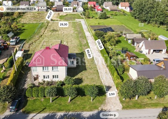 Parduodamas 16,27 arų namų valdos sklypas Mažeikiuose, &Scaron;iaurės g. 9A.