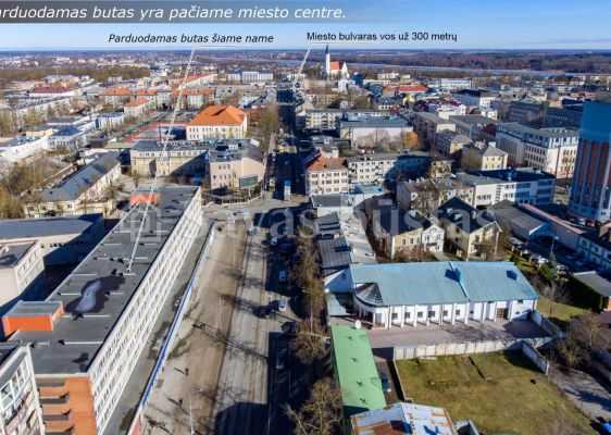 Parduodamas 1 kambario bendrabučio tipo butas Šiauliuose, miesto centre, Tilžės g.