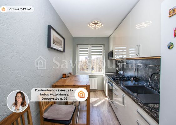 Parduodamas 1 kambario butas renovuotame name, Draugystės g. Mažeikiuose