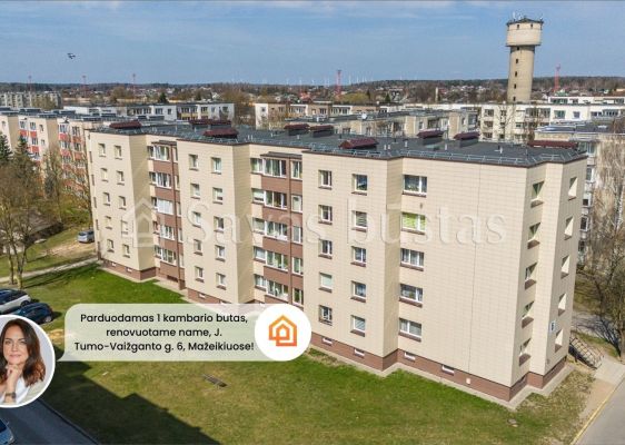 Parduodamas 1 kambario butas, renovuotame name, J. Tumo-Vaižganto g. 6, Mažeikiuose