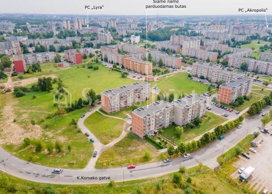 Parduodamas 1 kambario butas Šiauliuose, K.Korsako g. 28.