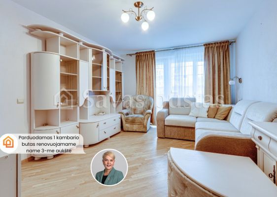 Parduodamas 1 kambario butas su balkonu Tel&scaron;iuose, Luokės g. 75