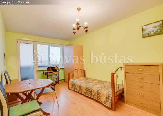 Parduodamas 1 kambario butas Šiauliuose, Kviečių g. 26.