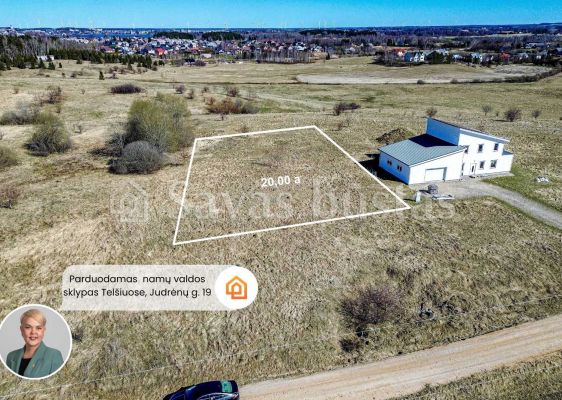 Parduodamas 20 arų namų valdos sklypas Tel&scaron;iuose, Judrėnų g. 19