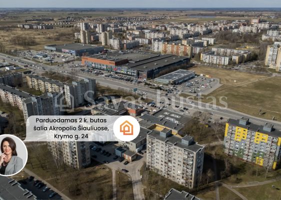 Parduodamas 2 k. butas &Scaron;iauliuose, Krymo g. 24