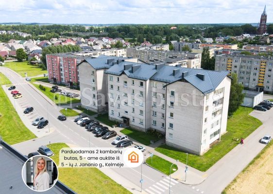 Parduodamas 2 kambarių butas Kelmėje, J. Janonio g.