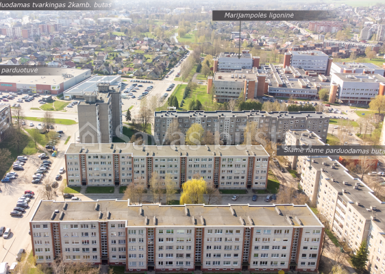 Parduodamas 2 kambarių butas Marijampolėje, R. Juknevičiaus g.