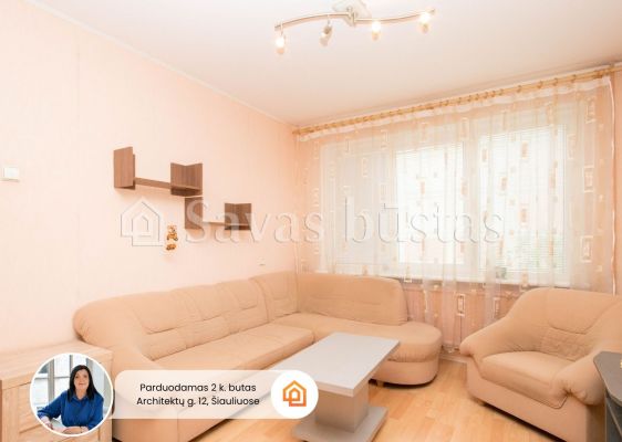 Parduodamas 2 kambarių butas Šiauliuose, Architektų g. 12