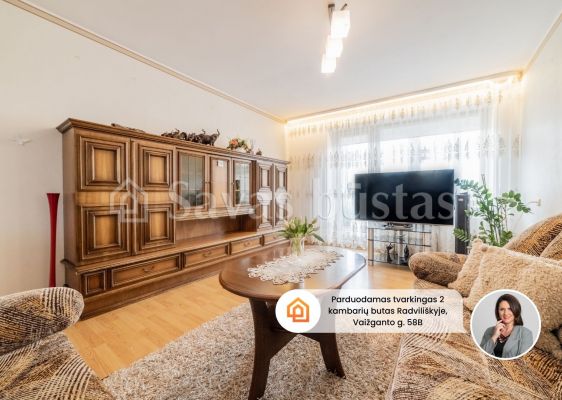 Parduodamas 2 kambarių butas Vaižganto g. 58B, Radvili&scaron;kyje