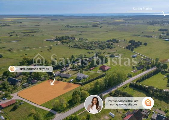 Parduodamas 31,60 a namų valdos sklypas Pangesų k., Klaipėdos r.sav., vos 20 minučių nuo Klaipėdos!