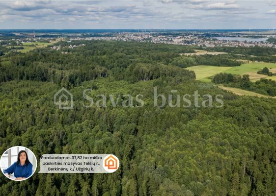 Parduodamas 37,82 ha i&scaron;puoselėtas mi&scaron;ko masyvas Tel&scaron;ių r., Berkinėnų k./Užgirių k.