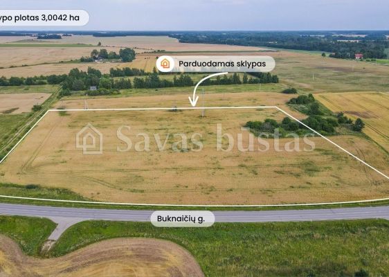 Parduodamas 3,0042 ha pramonės ir sandėliavimo paskirties sklypas Mažeikių r..