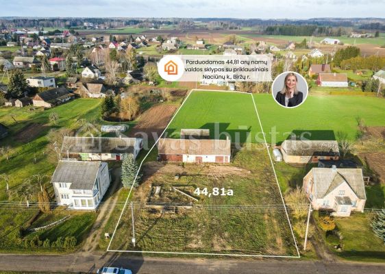 Parduodamas 44,81 arų namų valdos sklypas Sodo g., Naciūnų k., Biržų r.