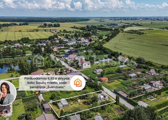 Parduodamas 6,92 arų sodo sklypas su mūriniu ūkiniu pastatu SB „Švendrelis“, Ringuvos g. 259, Šiaulių r.