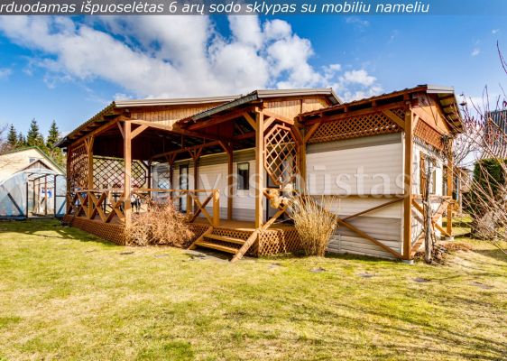 Parduodamas 6 arų sodo sklypas su mobiliu nameliu SB „Pušelė“, Pašvinių k., Šiaulių r.