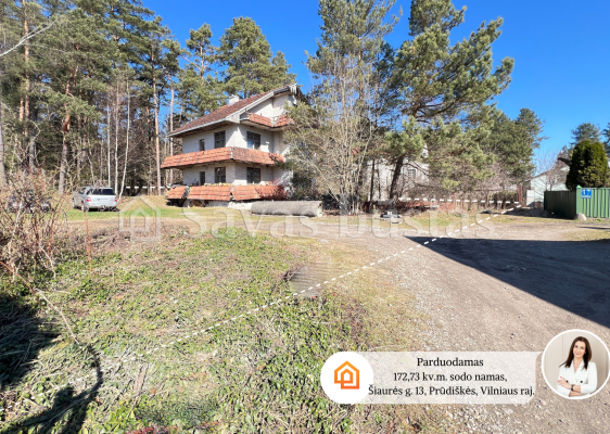 PARDUODAMAS erdvus 172,73 kv..m. sodo namas pu&scaron;yno apsuptyje, Prūdi&scaron;kės k., Vilniaus raj.