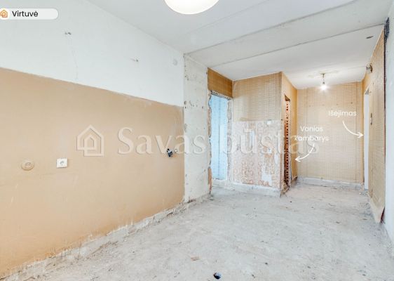 Parduodamas erdvus 1 kambario butas Radviliškyje, J. Jaramino g.