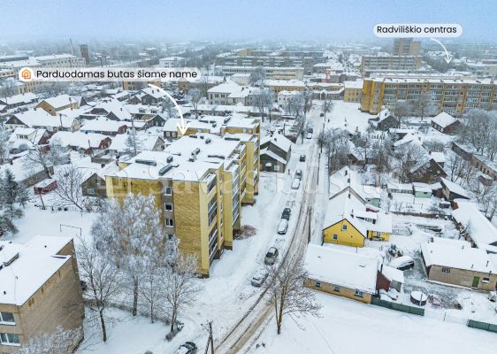 Parduodamas erdvus 1 kambario butas Radviliškyje, J. Jaramino g.