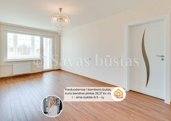 Parduodamas erdvus 1 kambario butas &Scaron;iauliuose, Kviečių g.