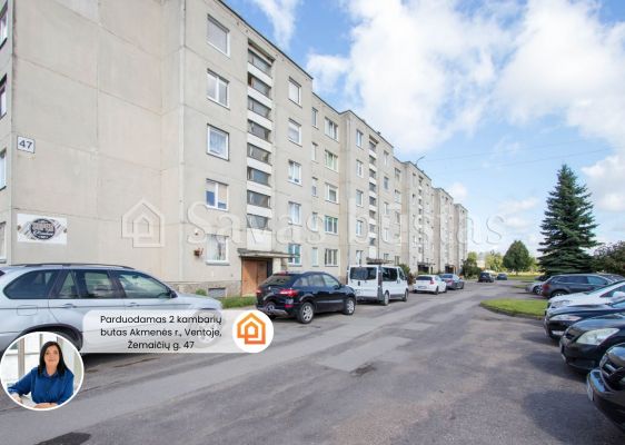 Parduodamas erdvus 2 kambarių butas Akmenės r., Ventoje, Žemaičių g. 47